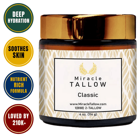 Miracle Tallow (4 oz.) Classic - 100% Grass Fed Beef Tallow Skin Moisturizer - Miracle Tallow