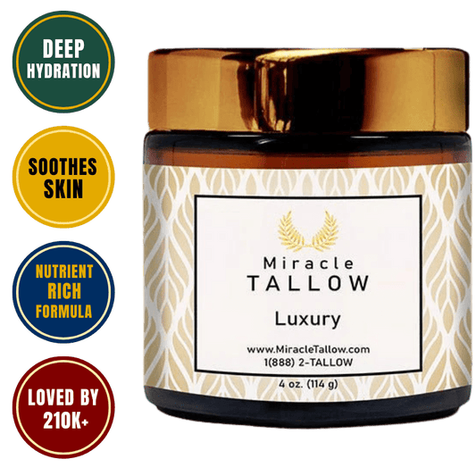 Miracle Tallow (4 oz.) Pure Luxury - 100% Grass Fed Beef Tallow Balm - Miracle Tallow
